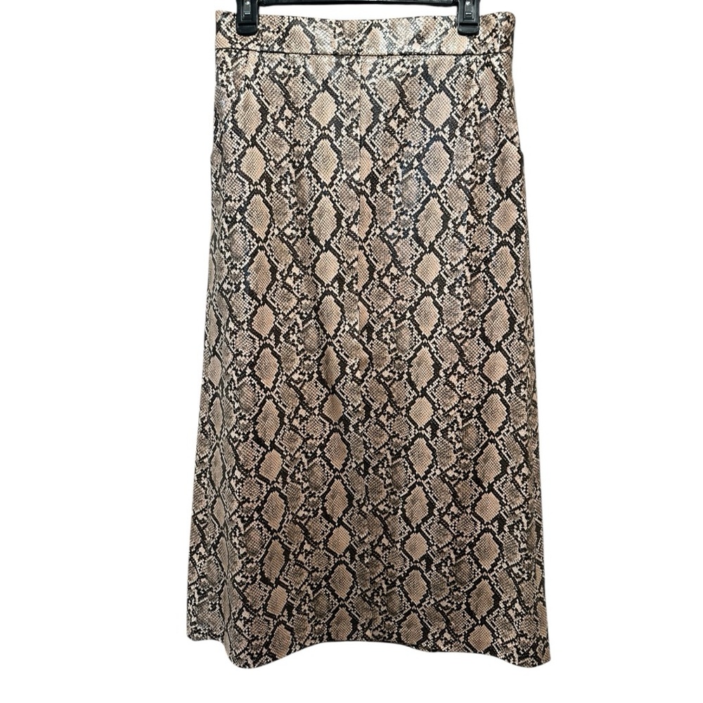 Zara Snake Print Front Slit Midi Skirt - Picture 2 of 9